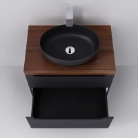 Тумба под раковину Jorno Wood 80, серая