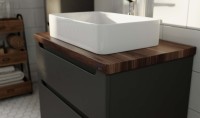 Тумба под раковину Jorno Wood 80, серая