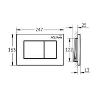 Кнопка смыва для унитаза AQUAme AQM4102W пластик, цвет белый