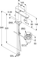 Смеситель для раковины Kludi Objekta 322330575
