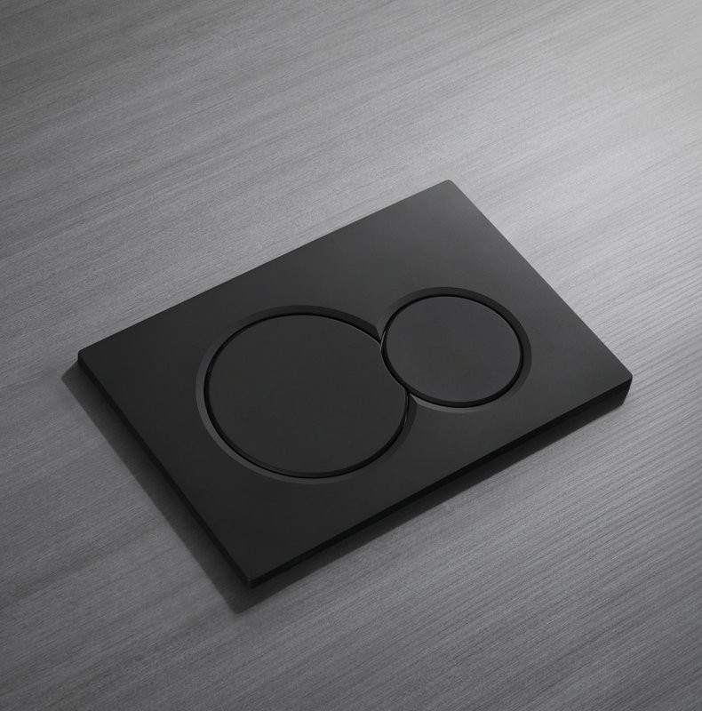 Кнопка смыва для унитаза Wonzon & Woghand WW-IB232-MB пластик, цвет матовый черный