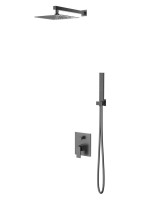 Душевой комплект Vincea Dice VSFW-2DS1GM С ВНУТРЕННЕЙ ЧАСТЬЮ, вороненая сталь