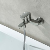 Смеситель для ванны с душем AQUATEK Ника AQ1840BGM оружейная сталь Смеситель для ванны с душем AQUATEK Ника AQ1840BGM оружейная сталь