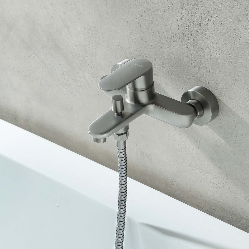 Смеситель для ванны с душем AQUATEK Ника AQ1840BGM оружейная сталь