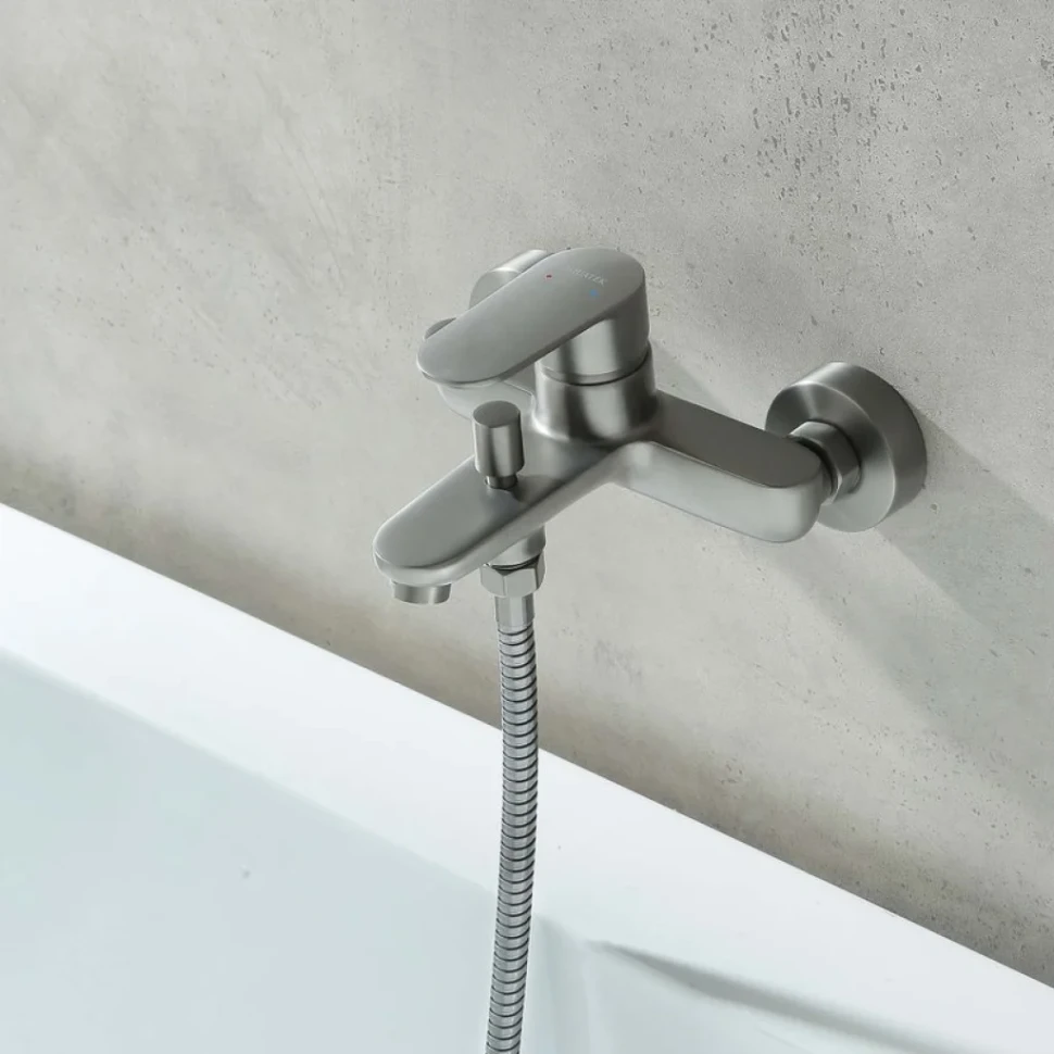 Смеситель для ванны с душем AQUATEK Ника AQ1840BGM оружейная сталь