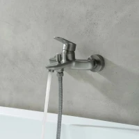 Смеситель для ванны с душем AQUATEK Ника AQ1840BGM оружейная сталь Смеситель для ванны с душем AQUATEK Ника AQ1840BGM оружейная сталь