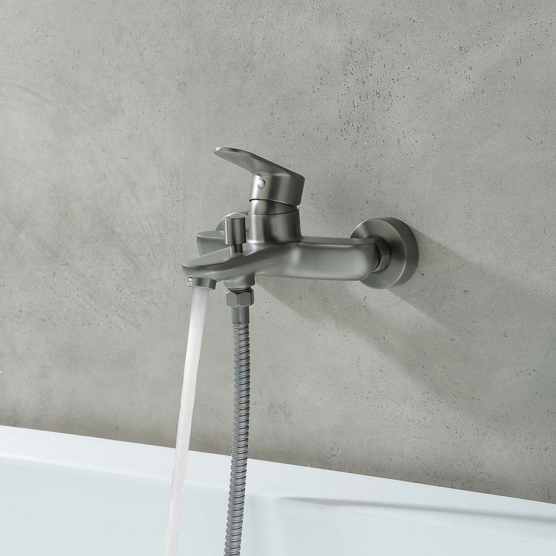 Смеситель для ванны с душем AQUATEK Ника AQ1840BGM оружейная сталь