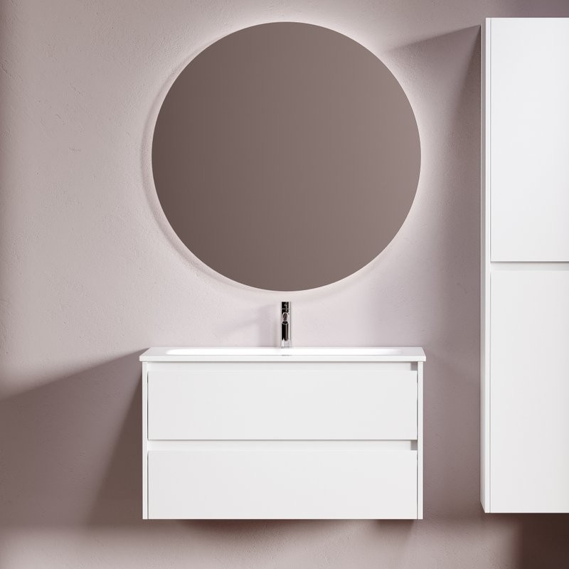 Мебель для ванной комнаты Sancos Libra 90 подвесная, белый, раковина СN7019