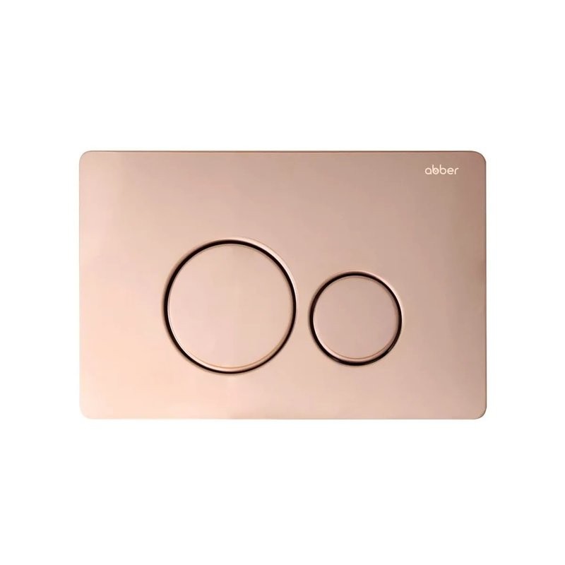 Кнопка смыва для унитаза Abber AC0121RG нержавеющая сталь, цвет розовое золото
