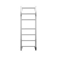 Полотенцесушитель электрический Grota Costa 430х1200 NP EL 120x45 см, подключение справа, слева, скрытое подключение справа, глянцевый хром, лесенка