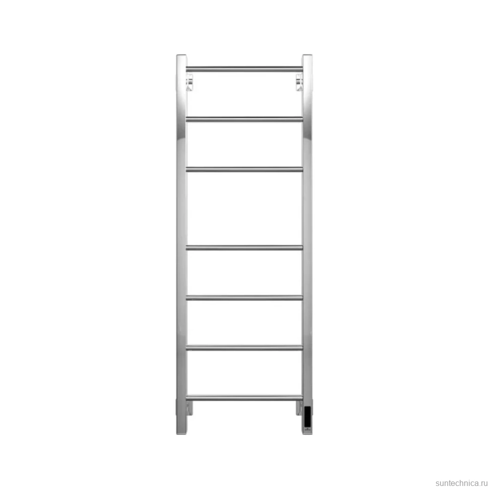 Полотенцесушитель электрический Grota Costa 430х1200 NP EL 120x45 см, подключение справа, слева, скрытое подключение справа, глянцевый хром, лесенка