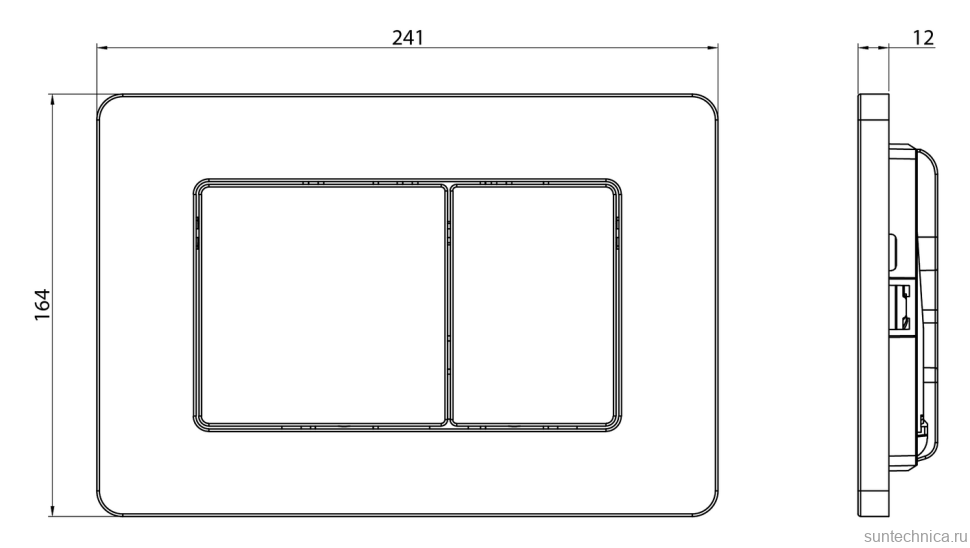 Кнопка смыва для унитаза CHARUS Robusto FP.310.BG.05 нержавеющая сталь