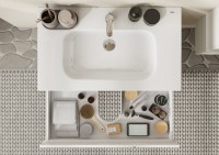 Тумба под раковину без столешницы Roca Luna 80 матовая белая