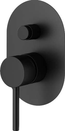 Встраиваемый смеситель для душа и ванны Plumberia Selection Ixo KIT1001NO С ВНУТРЕННЕЙ ЧАСТЬЮ, матовый черный