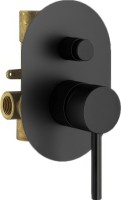 Встраиваемый смеситель для душа и ванны Plumberia Selection Ixo KIT1001NO С ВНУТРЕННЕЙ ЧАСТЬЮ, матовый черный