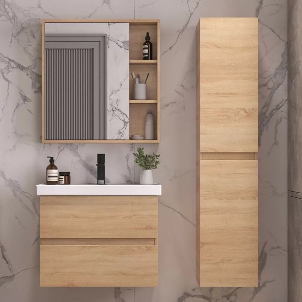 Мебель для ванной комнаты SanStar Тоскана 70 дуб сонома светлый, раковина Dreja Grace 70