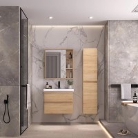 Мебель для ванной комнаты SanStar Тоскана 70 дуб сонома светлый, раковина Dreja Grace 70