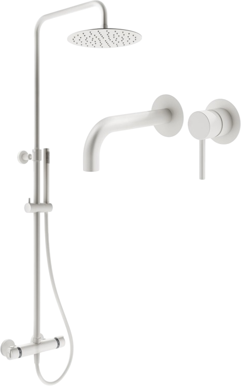 Комплект для ванной Plumberia Selection Ixo KITXO6302BO210 С ВНУТРЕННЕЙ ЧАСТЬЮ, белый матовый