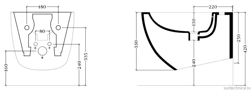 Биде подвесное ArtCeram File 2.0 FLB003 01 00 глянцевое белое