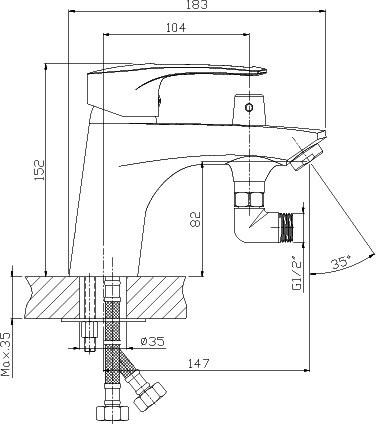 Смеситель на борт ванны Rossinka T T40-38