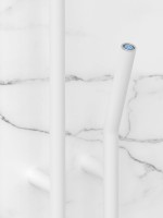 Полотенцесушитель электрический Сунержа Локон 30-0887-1612 160x10 см, подключение справа, скрытое подключение справа, матовый белый, I-образный