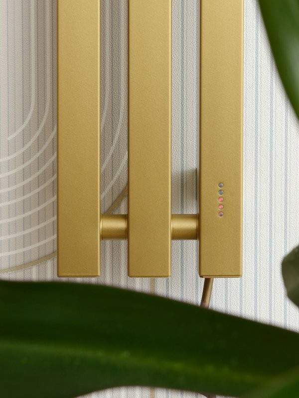 Полотенцесушитель электрический Сунержа Вердикт 4.0 32-0851-1210 120x15 см, подключение справа, скрытое подключение справа, золотой шелк, I-образный