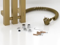 Полотенцесушитель электрический Сунержа Вердикт 4.0 32-0851-1210 120x15 см, подключение справа, скрытое подключение справа, золотой шелк, I-образный