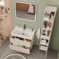 Мебель для ванной комнаты SanStar Riana 80 подвесная, cappuccino, раковина Fest 80