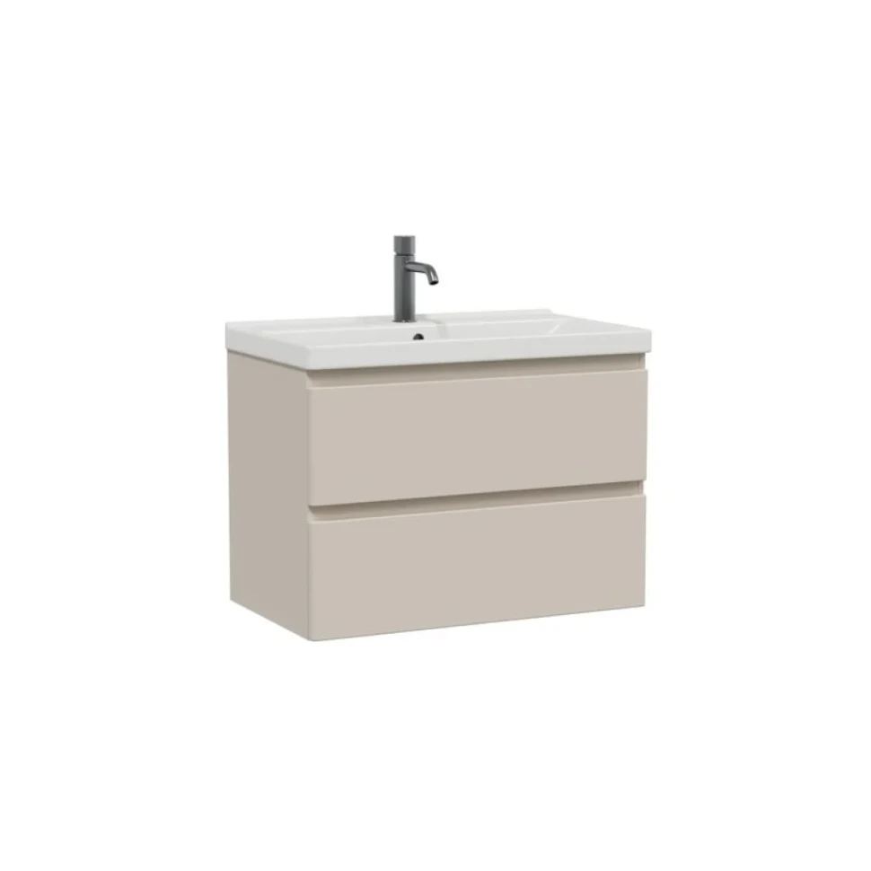 Мебель для ванной комнаты SanStar Riana 80 подвесная, cappuccino, раковина Fest 80