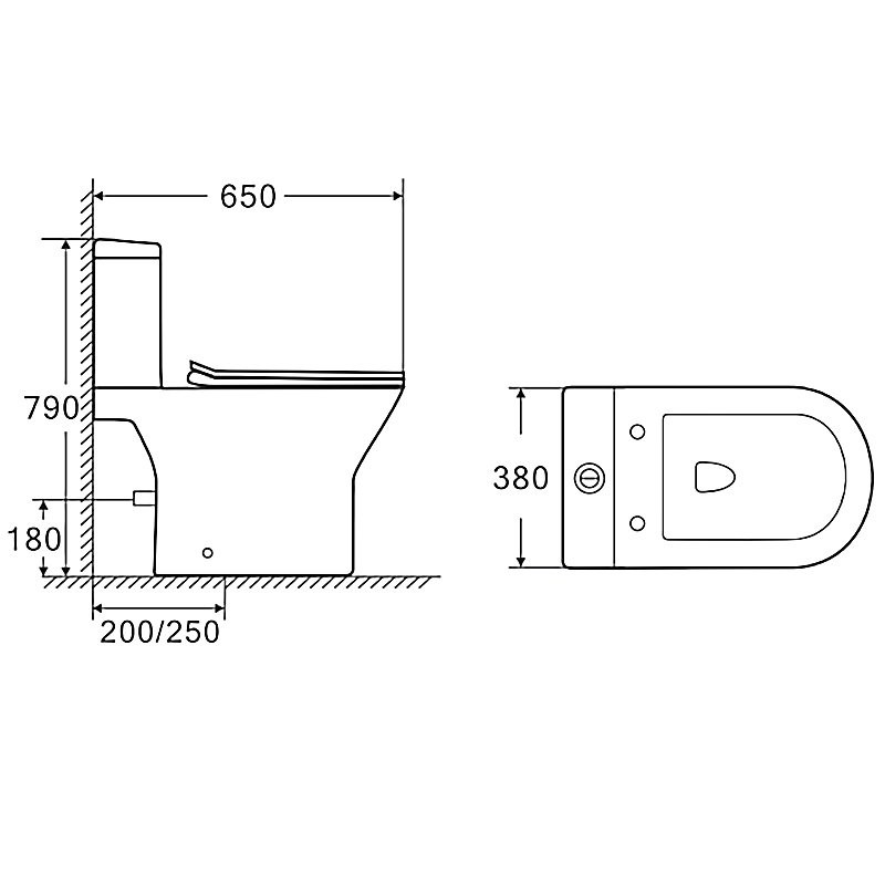 Унитаз-компакт напольный AZARIO Mons AZ-76004 глянцевый белый