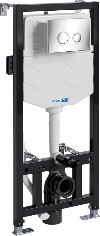 Система инсталляции для унитазов Wasserkraft Aller 10TLT.010.ME.CH01 с кнопкой смыва хром