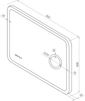 Зеркало CONTINENT Bliss 80х60 с подсветкой Зеркало CONTINENT Bliss 80х60 с подсветкой