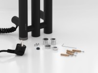 Полотенцесушитель электрический Сунержа Терция 4.0 15-0884-1206 120x15 см, подключение слева, скрытое подключение слева, темный титан муар, I-образный