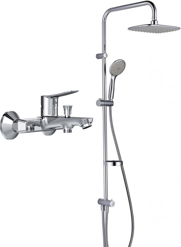 Душевая стойка Damixa Galaxy 974200063 + Смеситель для ванны с душем Damixa Galaxy DX7510000