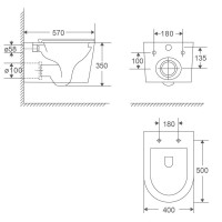 Унитаз подвесной AQUAme AQM2017PRO безободковый