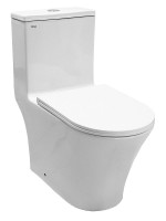 Унитаз-моноблок напольный AZARIO Vally AZ-80687 безободковый, с микролифтом, глянцевый белый