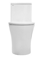 Унитаз-моноблок напольный AZARIO Vally AZ-80687 безободковый, с микролифтом, глянцевый белый