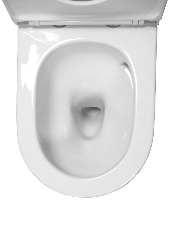 Унитаз-моноблок напольный AZARIO Vally AZ-80687 безободковый, с микролифтом, глянцевый белый
