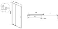 Душевая дверь в нишу Vincea Garda VDS-1G115CL 115 см, профиль хром, стекло прозрачное