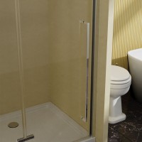 Душевая дверь в нишу Vincea Slim-N VDPH-5SN900CL 90 см, профиль хром, стекло прозрачное