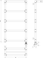 Полотенцесушитель водяной Secado Фалерони 2 100x55 см, бронза, лесенка, латунь, с полкой