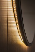 Зеркало круглое Art&Max Asti 80 с подсветкой, темно-серое