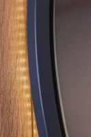 Зеркало круглое Art&Max Asti 80 с подсветкой, темно-серое