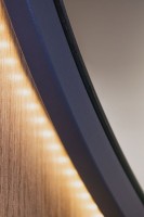 Зеркало круглое Art&Max Asti 80 с подсветкой, темно-серое