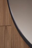 Зеркало круглое Art&Max Asti 80 с подсветкой, темно-серое