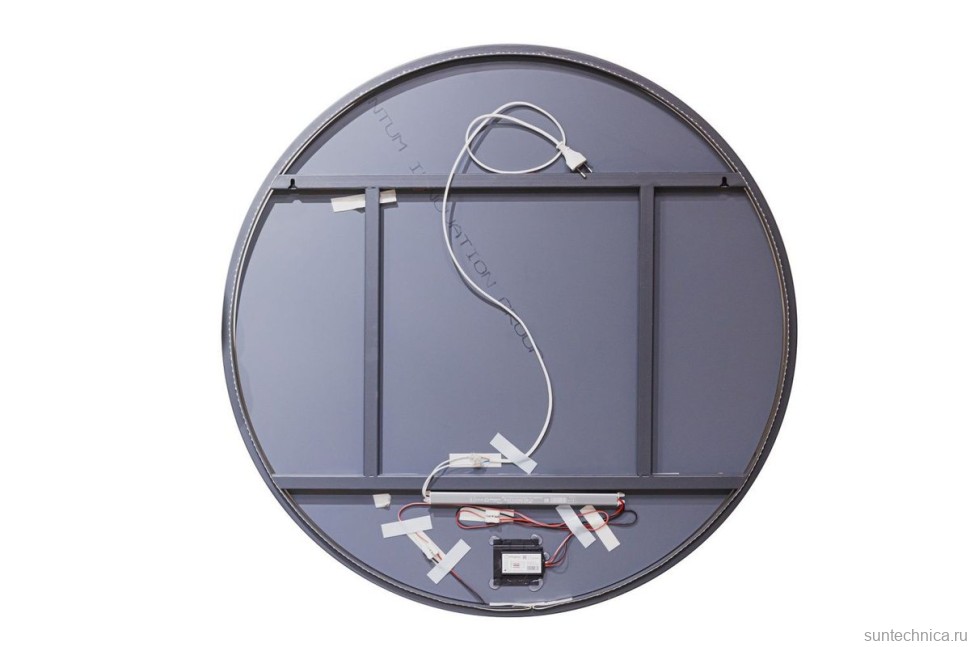 Зеркало круглое Art&Max Asti 80 с подсветкой, темно-серое