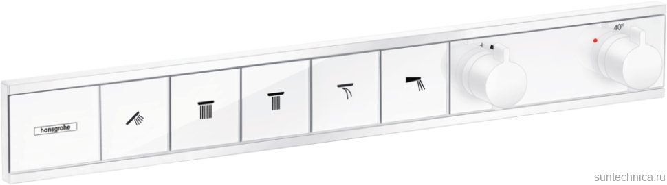 Термостатический смеситель встраиваемый Hansgrohe RainSelect 15384700 для душа, белый матовый