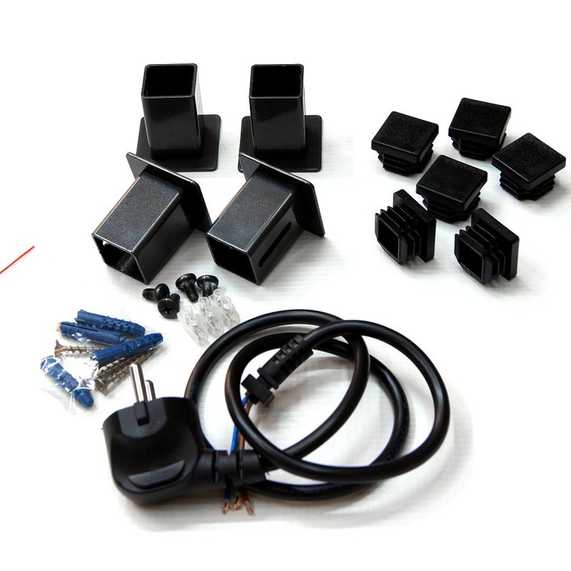 Полотенцесушитель электрический Тругор Пэк сп ПЭКсп20квП/8050ор_стВГП 80x55 см, подключение справа, скрытое подключение справа, оружейная сталь, лесенка, из стали, с полкой