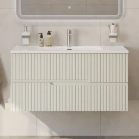 Тумба с раковиной Cezares Duet 100 альпака брашированная, раковина Cezares CZR-8095-100