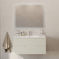 Тумба с раковиной Cezares Duet 100 альпака брашированная, раковина Cezares CZR-8095-100
